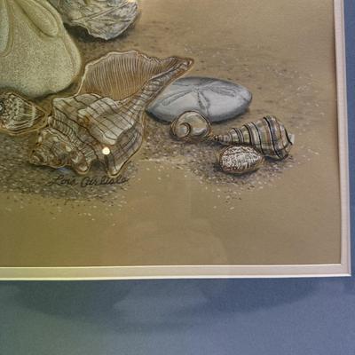 Shell Bathroom Decor incl. Art by Lois Carlisle (B2-BM)