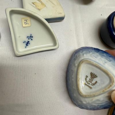Blue and White Ceramic and Porcelain Boxes (B2-BM)