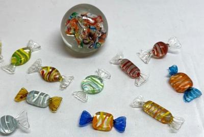 Murano Style Glass Candy and Paperweight (B2-BM)