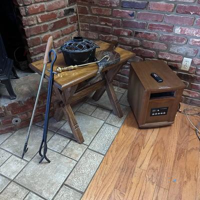 Warm Up with Fire Side tools and a heater