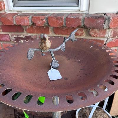 Planters and Birdbath