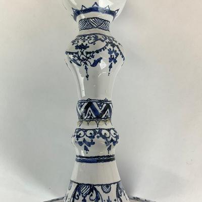 Sale Photo Thumbnail #1000: Vase has been repaired, Candle stick was cracked and repaired
Plate: 9.5" diameter
Candlestick: 7" high
Vase: 4.75" high