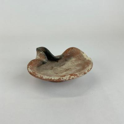 Sale Photo Thumbnail #1012: Oil Lamp: 4.5" long
Saucer: 5" wide x 5" deep