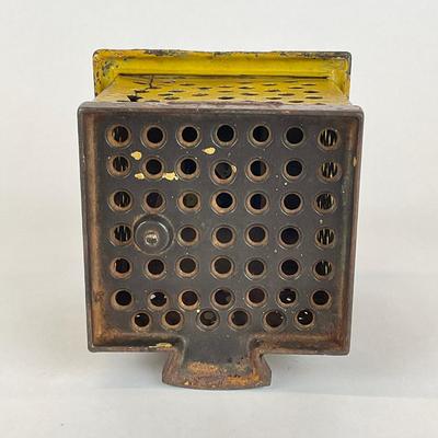 Sale Photo Thumbnail #1027: Designed By John Hall, patent 1869
Lady is missing head
Measures: 4" x 4" x 5" high