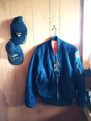 MENS FLIGHT JACKET-CAPS AND SUNGKASSES