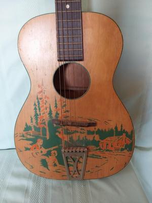 TWO WOODEN MUSICAL INSTRUMENTS