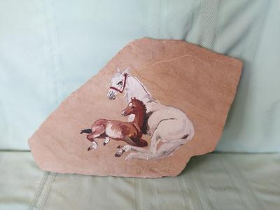 HAND PAINTED ROCK SLAB