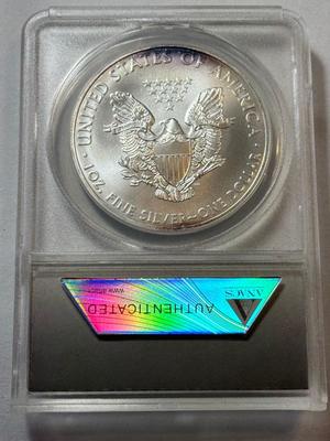 ANACS CERTIFIED 2008 MS70 SILVER EAGLE DOLLAR 1-OUNCE .999 COIN AS PICTURED.