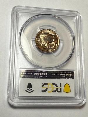 PCGS CERTIFIED 1938-D MS66 GOLDEN TONED BUFFALO NICKEL AS PICTURED.