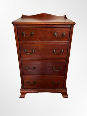 Vintage Wooden Cabinet with Hidden Rotating Storage Drawer
