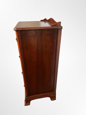 Vintage Wooden Cabinet with Hidden Rotating Storage Drawer