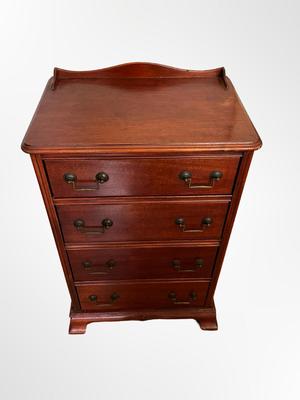 Vintage Wooden Cabinet with Hidden Rotating Storage Drawer
