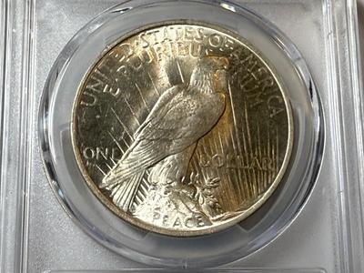 PCGS CERTIFIED 1923-P MS64 PEACE SILVER DOLLAR AS PICTURED.