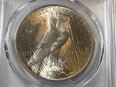 PCGS CERTIFIED 1924-P MS64 PEACE SILVER DOLLAR AS PICTURED.