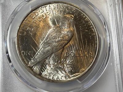 PCGS CERTIFIED 1924-P MS65 PEACE SILVER DOLLAR AS PICTURED.