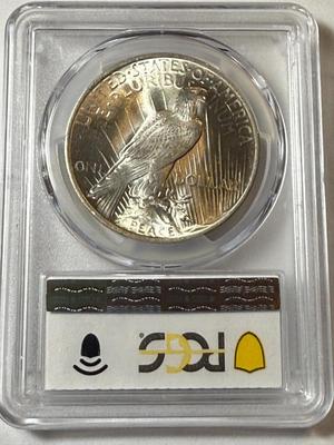 PCGS CERTIFIED 1923-P MS65 PEACE SILVER DOLLAR AS PICTURED.