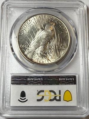 PCGS CERTIFIED 1934-D MS63 PEACE SILVER DOLLAR SEMI-KEY DATE AS PICTURED.