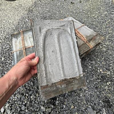 Sale Photo Thumbnail #242: 50 Metal Barn Shingle Tiles- vintage, unique, and great for projects!
