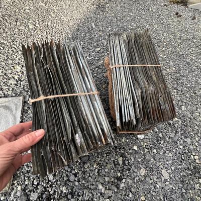 Sale Photo Thumbnail #243: 50 Metal Barn Shingle Tiles- vintage, unique, and great for projects!