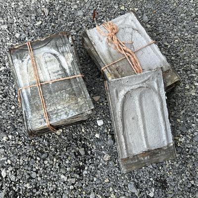 Sale Photo Thumbnail #241: 50 Metal Barn Shingle Tiles- vintage, unique, and great for projects!