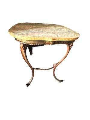 Sale Photo Thumbnail #246: Antique Marble Top Table; Marble Slab is Removable