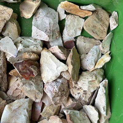 Sale Photo Thumbnail #252: Large Rub of Stones probably used for  toolmaking- flint, hert, or jasper nodules, knappable stone