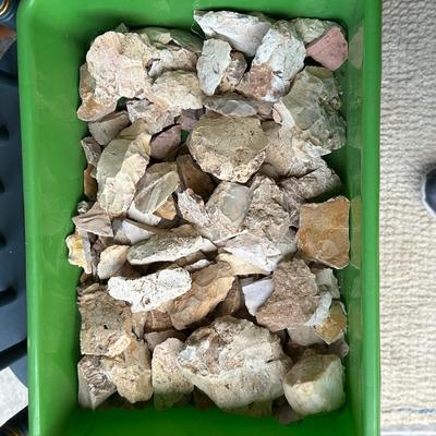 Sale Photo Thumbnail #247: Large Rub of Stones probably used for  toolmaking- flint, hert, or jasper nodules, knappable stone