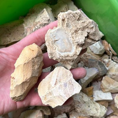Sale Photo Thumbnail #250: Large Rub of Stones probably used for  toolmaking- flint, hert, or jasper nodules, knappable stone