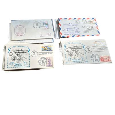 Sale Photo Thumbnail #272: Big Bag of First Day Covers (FDCs) Postmarked Commemorative Envelopes, Military, States, Etc.