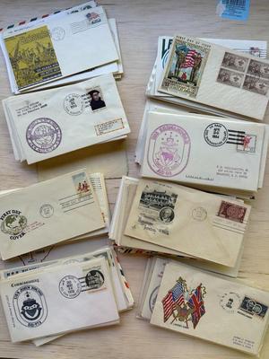 Sale Photo Thumbnail #275: Big Bag of First Day Covers (FDCs) Postmarked Commemorative Envelopes, Military, States, Etc.