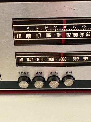 Sale Photo Thumbnail #285: Vintage Working Telefunken (West Germany) Caprice Transistor (Portable Solid-State) Radio, Mid Century Modern
Shows wear but works- tested and it plays both AM and FM; one knob missing