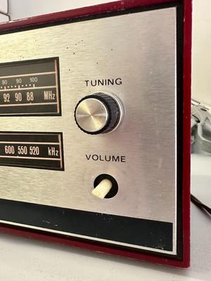 Sale Photo Thumbnail #283: Vintage Working Telefunken (West Germany) Caprice Transistor (Portable Solid-State) Radio, Mid Century Modern
Shows wear but works- tested and it plays both AM and FM; one knob missing