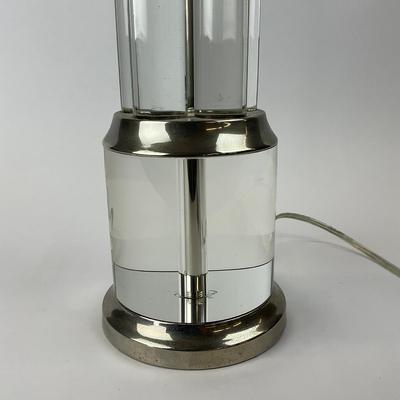 Sale Photo Thumbnail #1213: Lamps: 39" high
Shade: 19" diameter x 12" high
These lamps are VERY HEAVY and VERY TALL 
good condition