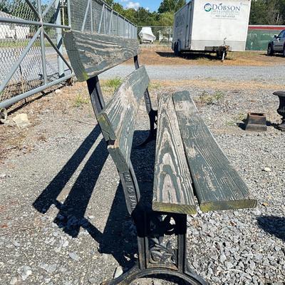 Sale Photo Thumbnail #1295: Comes as is, wood is cracking & warped, feet have rust
Measures: 76" long x 32.5" high x 17" deep