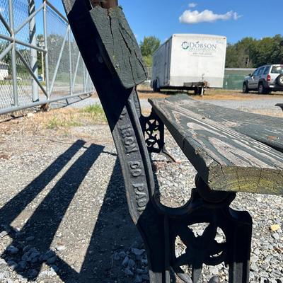 Sale Photo Thumbnail #1294: Comes as is, wood is cracking & warped, feet have rust
Measures: 76" long x 32.5" high x 17" deep