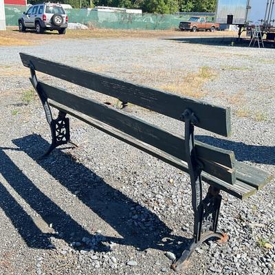 Sale Photo Thumbnail #1293: Comes as is, wood is cracking & warped, feet have rust
Measures: 76" long x 32.5" high x 17" deep