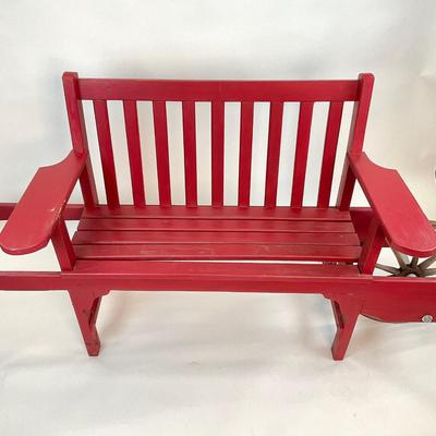 Sale Photo Thumbnail #1301: Seat is slightly fragile, does roll well
Measures: 6.5' long x 37" high x 23" deep x 18.5" seat height