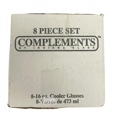 Sale Photo Thumbnail #430: NEW in Box Set of 8 Rooster Glasses Indiana Glass