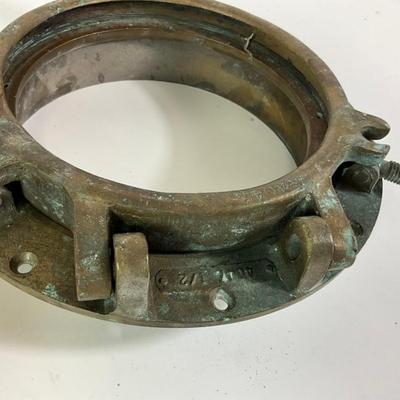 Sale Photo Thumbnail #1426: Both missing hinge rods & Glass & knobs. Measurements are: 12.5" diameter and 11" diameter