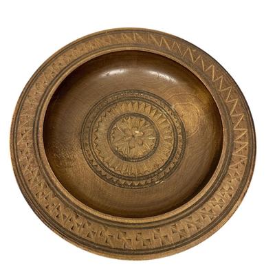 Sale Photo Thumbnail #476: Lot of Wood Decor, Sweets Bowl made in Japan, Cream and Sugar with Tray, Hand Thrown Bowl in Birch, Carved "Offering Plate" Bowl