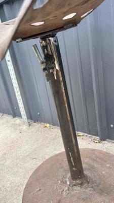COOL OLD TRACTOR SEAT CHAIR, OIL CAN, & HAY HOOKS