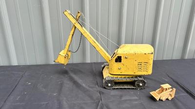 STRUCTURE CONSTRUCTION COMPANY BACKHOE AND LITTLE WOODEN BOBCAT