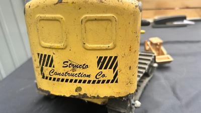 STRUCTURE CONSTRUCTION COMPANY BACKHOE AND LITTLE WOODEN BOBCAT