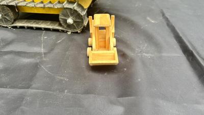 STRUCTURE CONSTRUCTION COMPANY BACKHOE AND LITTLE WOODEN BOBCAT