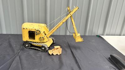 STRUCTURE CONSTRUCTION COMPANY BACKHOE AND LITTLE WOODEN BOBCAT