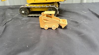 STRUCTURE CONSTRUCTION COMPANY BACKHOE AND LITTLE WOODEN BOBCAT