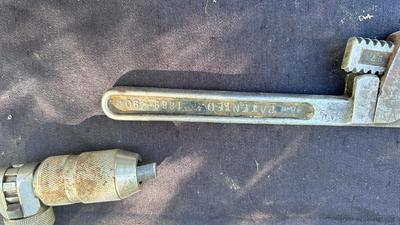 STANLEY HAND DRILL & PLANER, CRESCENT PIPE WRENCH