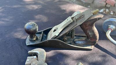STANLEY HAND DRILL & PLANER, CRESCENT PIPE WRENCH