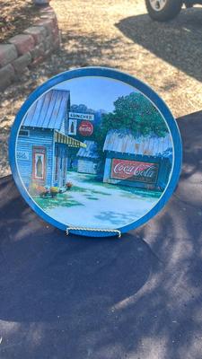 COCA-COLA CLOCK, WALL PRINT AND COLLECTABLE TIN