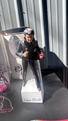 ELVIS 68 DECANTER AND BLUE SUEDE SHOES TEDDY BEAR WITH EVEN MORE!